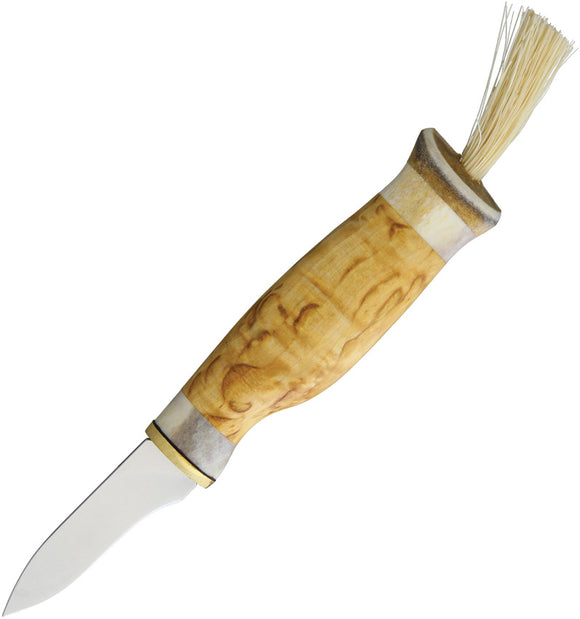 Kellam Mushroom Birch Wood Stainless Fixed Blade Knife w/ Belt Sheath KT92