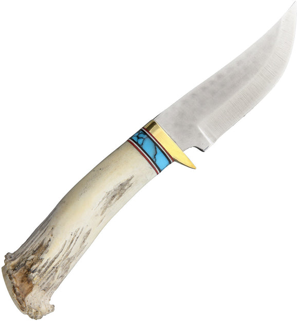 Ken Richardson Knives Fixed Blade 1085HC Steel Hunter Turquoise Knife 1405CT