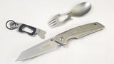 Kershaw 3 piece Assisted Open Folding Knife Set with spork and  pry bar 1350