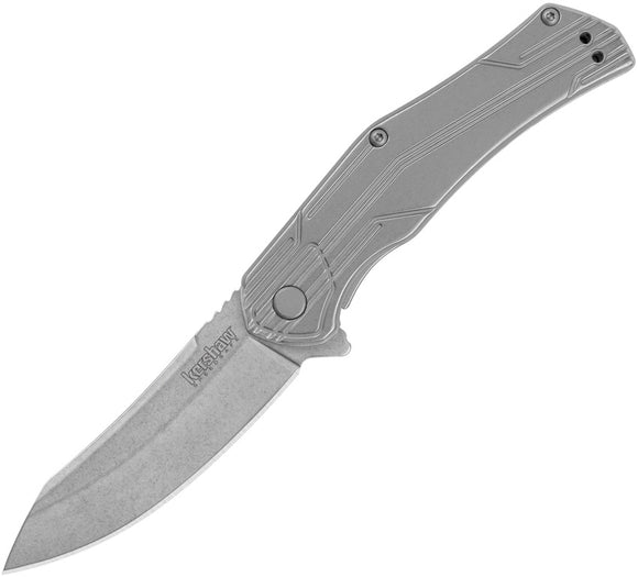 Kershaw Husker Framelock A/O Folding Stonewash Knife 1380