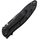 Kershaw Leek Folding Pocket Knife Linerlock A/O Carbon Fiber Damascus 1660CFDAM