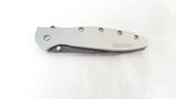 KERSHAW Assisted Leek Straight Damascus Steel Folding Pocket Knife - 1660DAM   - On Sale