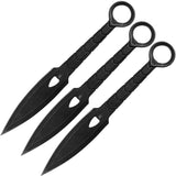 Kershaw Aethon 3pc Black 3Cr13 Stainless Throwing Knives Set w/ Sheath 1748X