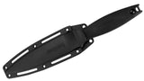 Kershaw Secret Agent Black Fixed Spear Pt Blade Knife w/ Carry Sheath EDC 4007