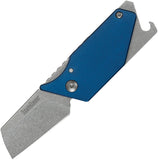 Kershaw Pub Framelock Blue Aluminum Handle Folding Knife w/ Screwdriver 4036BLU