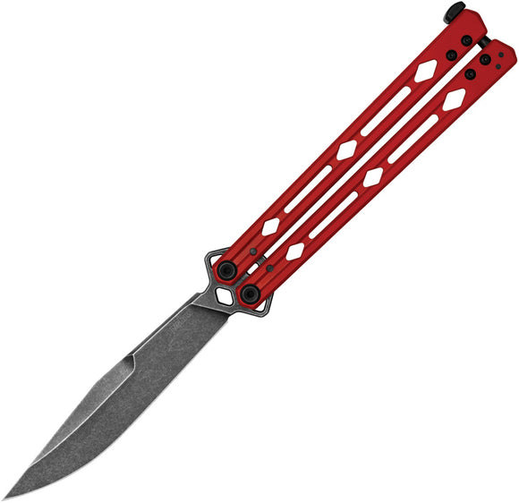 Kershaw Lucha Balisong Red Stainless 14C28N Clip Point Butterfly Knife 5150RDBW