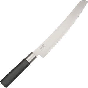Kershaw 9" Fixed Blade Kitchen Japanese Wasabi Black Series Bread Knife 6723B