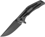 Kershaw Duojet Framelock A/O Black Carbon Fiber Folding Pocket Knife 8300X