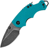 Kershaw Teal Shuffle w/ Blackwash Drop Blade Linerlock Folding Knife 8700TEALBW