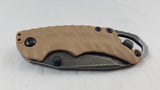 Kershaw Shuffle II 2 Folding Desert Tan Tanto Blackwash Knife  - 8750TTANBW