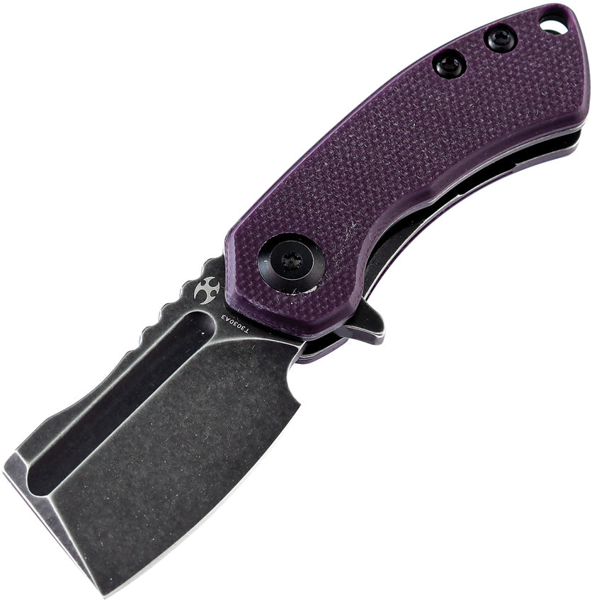 Cleaver Purple Company Knives blade Kansept – 154cm Mini Knife + Linerlock Korvid Atlantic G10