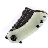 Kansept Knives Mini Korvid Linerlock Jade G10 + 154cm Cleaver blade Folding Knife 3030a4