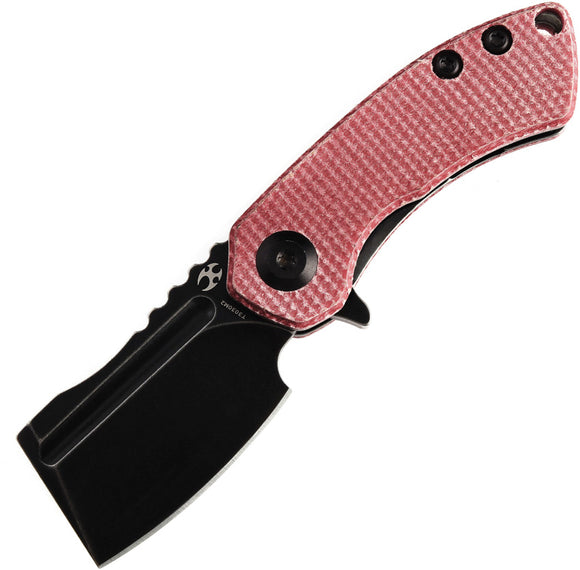Kansept Knives Mini Korvid Linerlock Red Micarta Folding 154CM Knife T3030M2