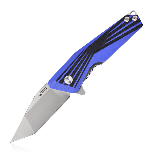 Kubey Blue G10 Linerlock Folding D2 Flipper Ball Bearing Pocket Knife 146
