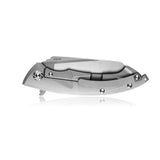 Kubey Gray Titanium Framelock Flipper Folding Pocket Knife 153