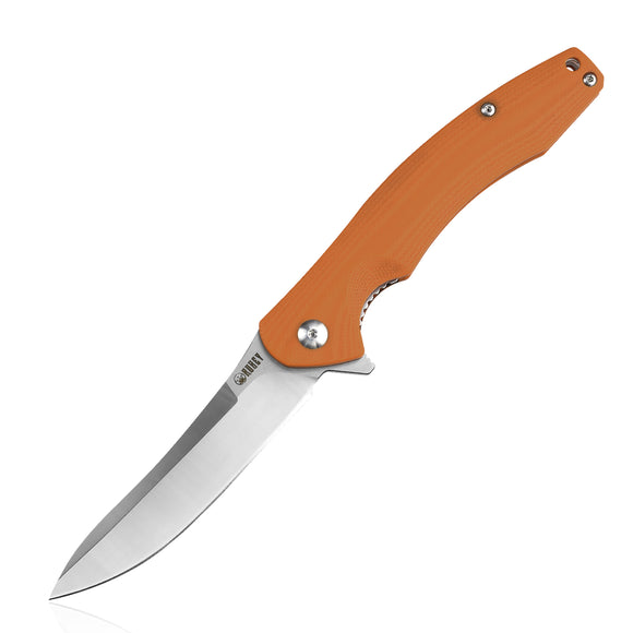 Kubey Orange G10 Linerlock Folding D2 Flipper Pocket Knife 176b