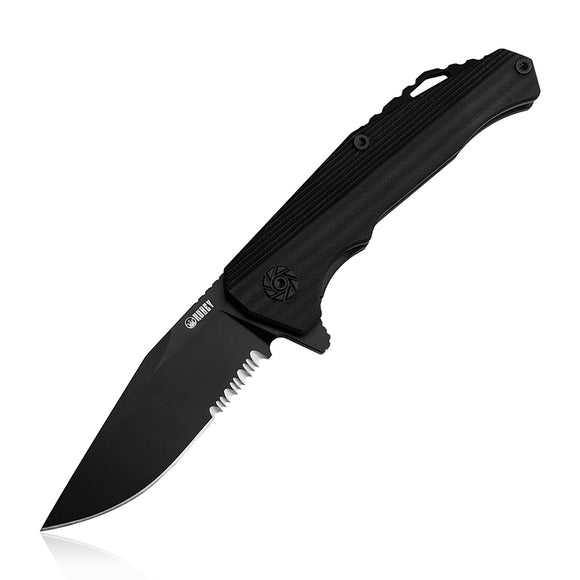 Kubey Black G10 Linerlock Folding D2 Pocket Knife 216c