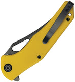 Kubey Phemius Linerlock Yellow G10 Folding 14C28N Clip Pt Pocket Knife 149E