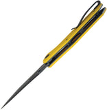 Kubey Phemius Linerlock Yellow G10 Folding 14C28N Clip Pt Pocket Knife 149E