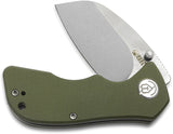 Kubey Karaji Linerlock OD Green G10 Folding D2 Steel Sheepfoot Pocket Knife 180D