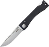 Kubey Akino Lockback Black G10 Folding Sandvik 14C28N Pocket Knife 2102A