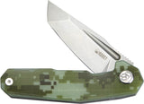 Kubey Carve Nest Linerlock Camo G10 Folding AUS-10 Tanto Pocket Knife 237H