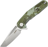 Kubey Carve Nest Linerlock Camo G10 Folding AUS-10 Tanto Pocket Knife 237H