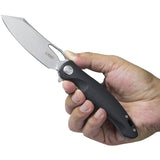 Kubey Drake Folding Knife Linerlock Black G10 14C28N Sheepsfoot Steel Blade 239E