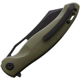 Kubey Drake Pocket Knife Linerlock OD Green G10 Folding 14C28N Blade 239F