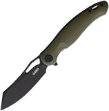 Kubey Drake Pocket Knife Linerlock OD Green G10 Folding 14C28N Blade 239F