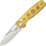 Kubey Bluff Axis Lock Ultem Folding Sandvik 14C28N Drop Pt Pocket Knife OPEN BOX