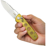 Kubey Bluff Axis Lock Ultem Folding Sandvik 14C28N Drop Pt Pocket Knife OPEN BOX