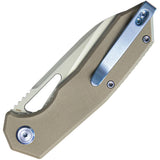 Kubey Vagrant Linerlock Tan G10 Folding Bohler M390 Pocket Knife 291T