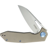 Kubey Vagrant Linerlock Tan G10 Folding Bohler M390 Pocket Knife 291T