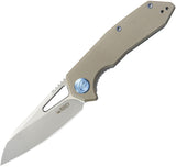 Kubey Vagrant Linerlock Tan G10 Folding Bohler M390 Pocket Knife 291T