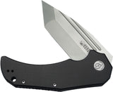 Kubey Bravo One Linerlock Black G10 Folding AUS-10 Tanto Pocket Knife 318A