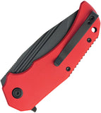 Kubey Bravo One Linerlock Red G10 Folding AUS-10 Tanto Pocket Knife 318B