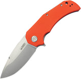 Kubey Bravo One Linerlock Orange G10 Folding AUS-10 Drop Point Pocket Knife 319B