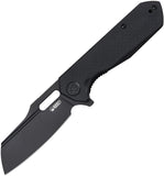 Kubey Atlas Framelock Black Titanium 14C28N Stainless Steel Folding Pocket Knife 328C