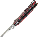 Kubey Monsterdog Linerlock Black & Red G10 Folding Damscus Pocket Knife 337G