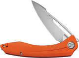 Kubey Merced Linerlock Orange G10 Folding AUS-10 Drop Point Pocket Knife 345B