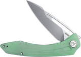 Kubey Merced Linerlock Jade G10 Folding AUS-10 Drop Point Pocket Knife OPEN BOX