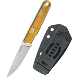 Kubey JL Ultem Sandvik 14C28N Drop Pt Fixed Blade Knife w/ Sheath 356C