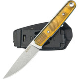 Kubey JL Ultem Sandvik 14C28N Drop Pt Fixed Blade Knife w/ Sheath 356C