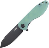 Kubey Master Chief Linerlock Jade G10 Folding Black AUS-10 Pocket Knife 358D