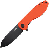 Kubey Master Chief Linerlock Orange G10 Folding AUS-10 Steel Pocket Knife 358E