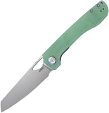Kubey Elang Linerlock Jade G10 Folding AUS-10 Sheepsfoot Pocket Knife 365C