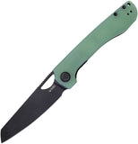 Kubey Elang Linerlock Jade G10 Folding Black AUS-10 Sheepsfoot Pocket Knife 365D