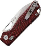 Kunwu Knives Pulsar XT Lock Red & Black G-Mascus Folding Elmax Knife X705A1