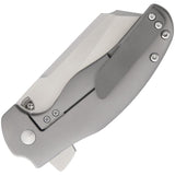 Kizer Sheepdog C01E Gray Titanium Framelock Stonewashed S35VN Folding Knife closed